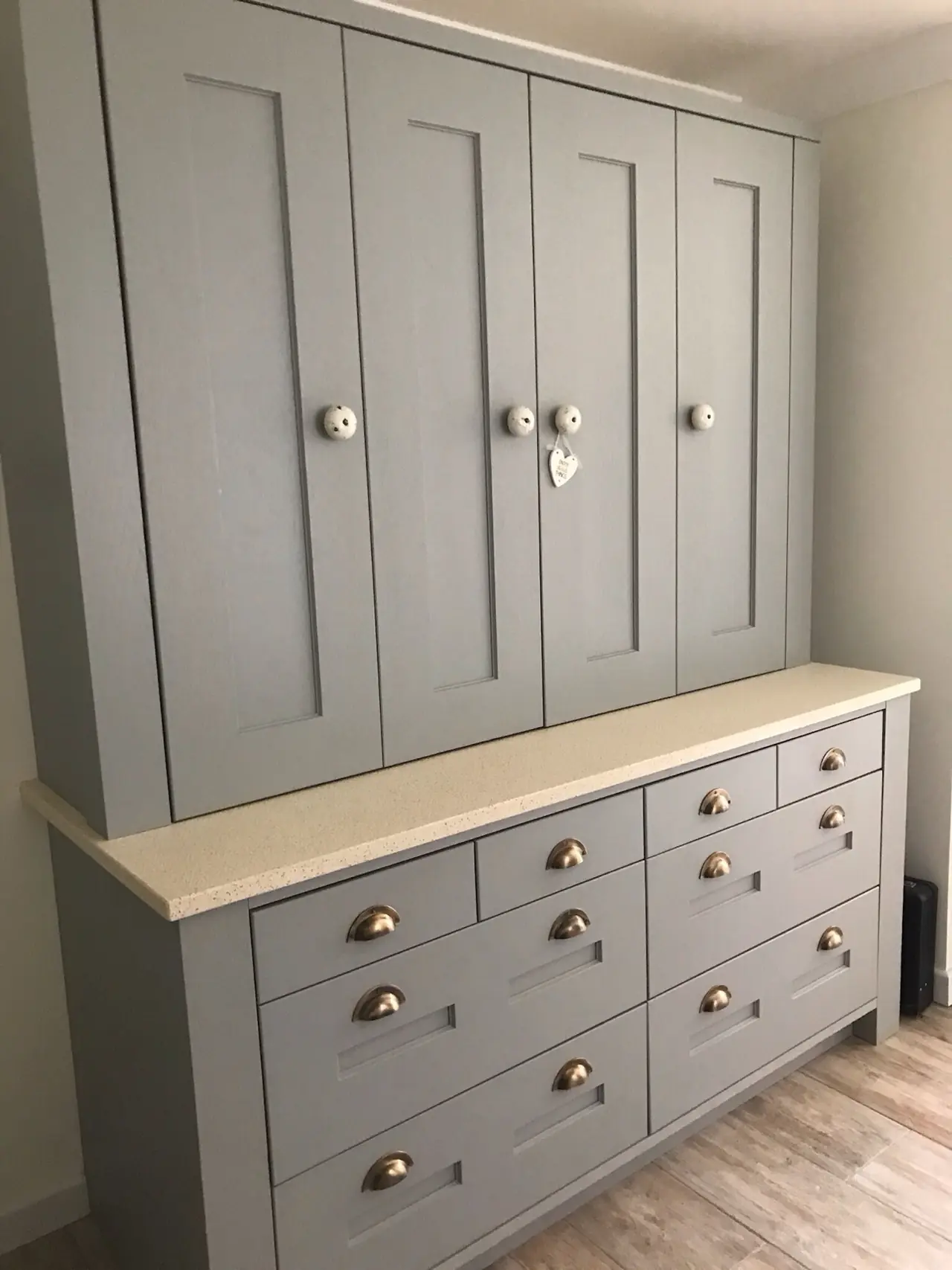 Kitchen shaker grey range cooker cafe sign, made and fitted by Sussex Design Interiors
